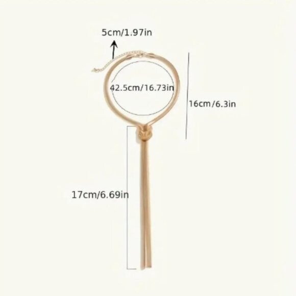 18k Gold Plated Knotted Chain Necklace - Picture 4 of 4